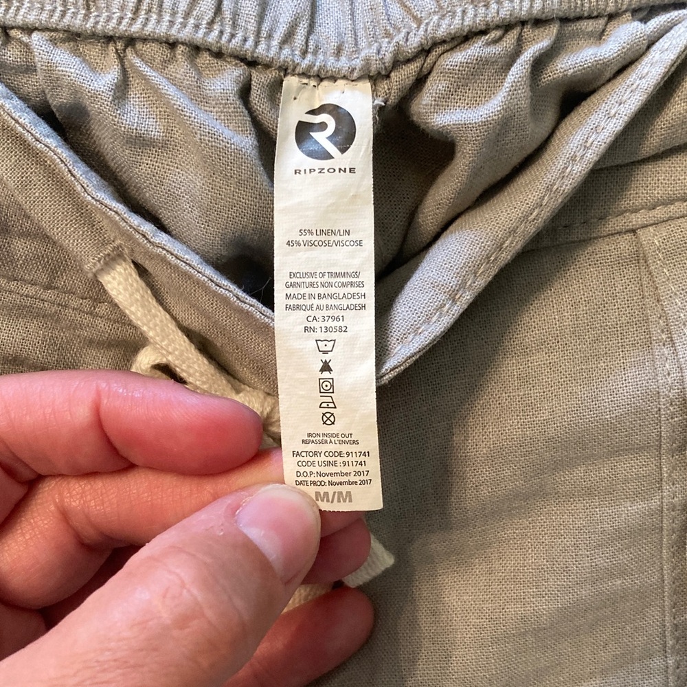 Gray Linen Shorts - Picture 2 of 6